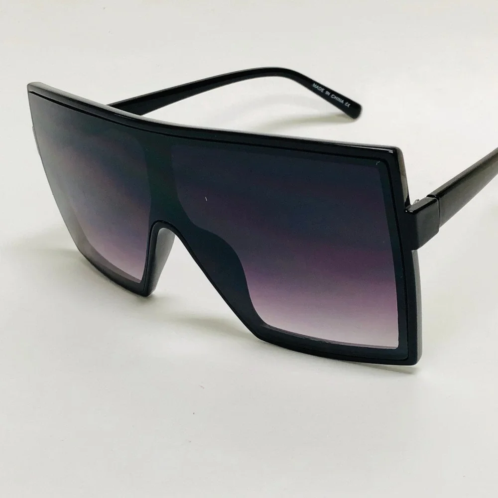 Oversized Shield Sunglasses Women‎ Fashion Trendy Square Frame Shades Lentes New